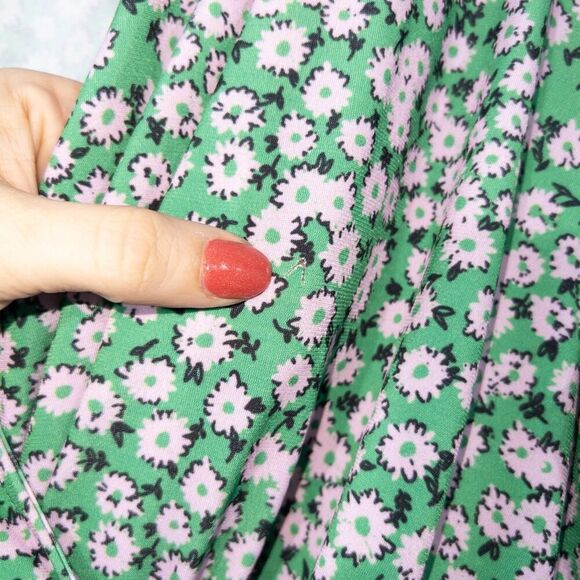 ASOS Curve Green Floral Mini Tea Dress‎ Size 22 - Picture 6 of 8